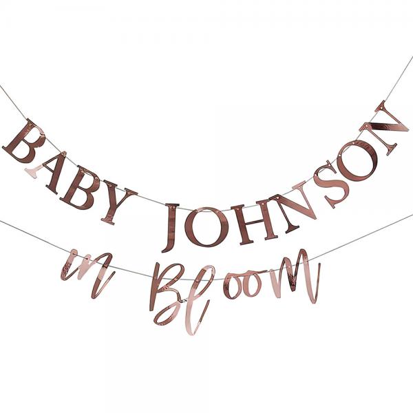 Baby in Bloom Girlanger DIY Rosguld