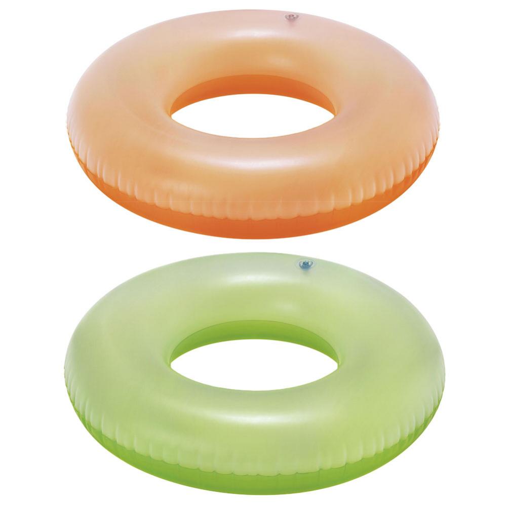 Uppblåsbar Badring Frostad Neon - Partyhallen.se