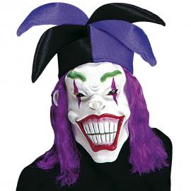 Joker Mask med Hatt och Peruk
