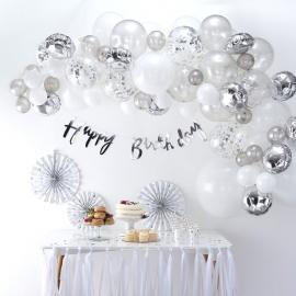 Ballongbåge Kit Silver