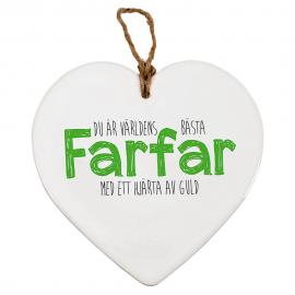 Keramikhjärta Farfar
