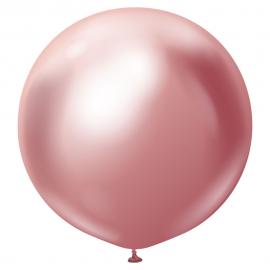 Rosa Gigantiska Chrome Latexballonger 2-pack