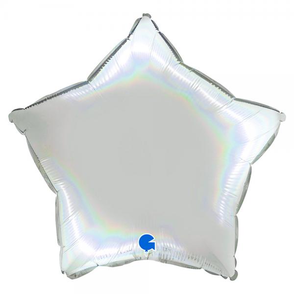 Ballong Stjrna Holografisk Platinum Pure