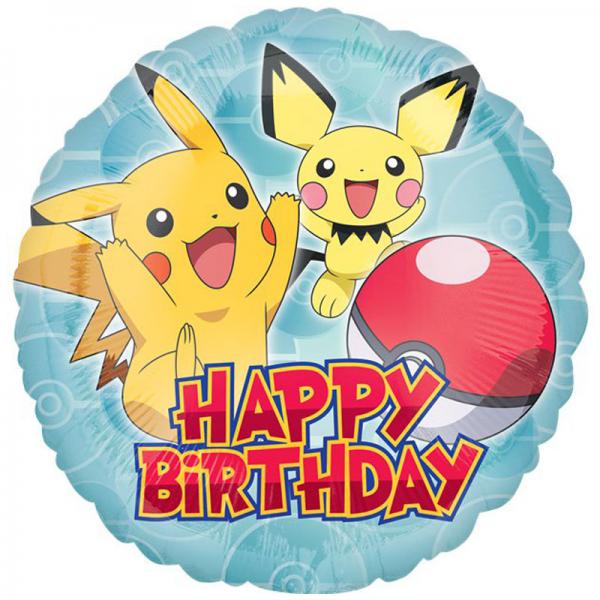 Pokmon Happy Birthday Folieballong