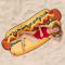 Gigantisk Strandhandduk Hotdog