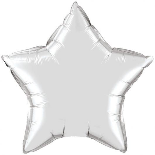 Folieballong Stjärna Silver