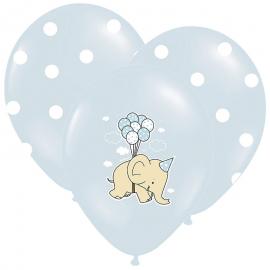 Baby Shower Ballonger Elephant Mix Blå