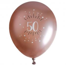 Ballonger 50 År Birthday Party Roseguld