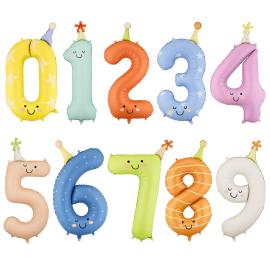 Sifferballong med Partyhatt 86 cm