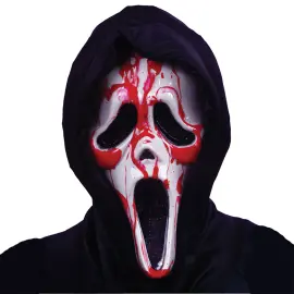Ghostface Mask med Fejkblod