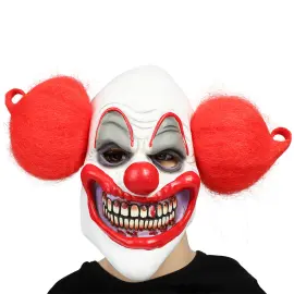 Clownmask med R&ouml;tt H&aring;r