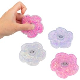 Fidget Spinner med Glitterv&auml;tska 6,5 cm