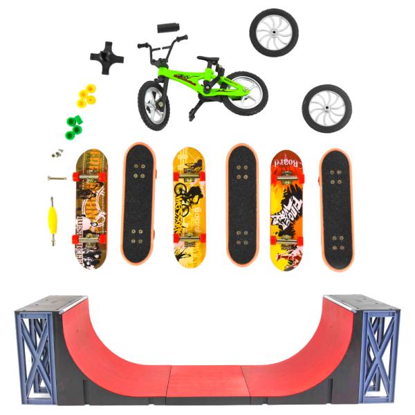 Skateparkramp Finger BMX och Skateboard Set