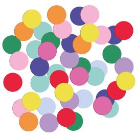 Konfetti Dots Flerf&auml;rgad 300-pack