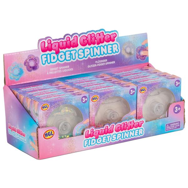 Fidget Spinner med Glittervätska 6,5 cm