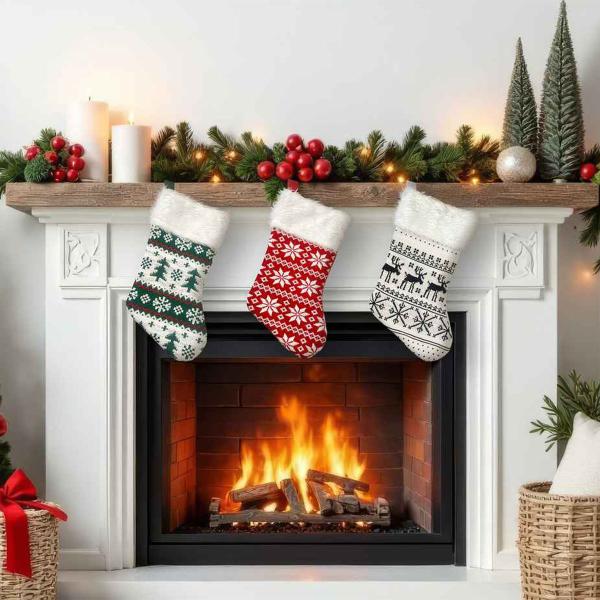 Renar Julstrumpa Svartvit