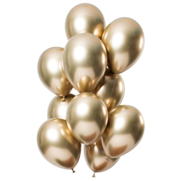 Chrome Mirror Ballonger Metallic Guld