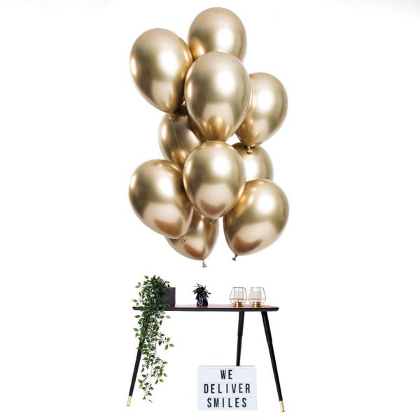 Chrome Mirror Ballonger Metallic Guld