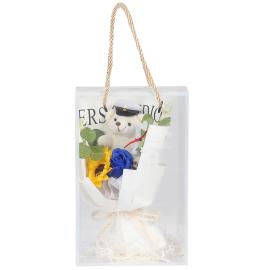 Student Bukett Nalle/Blommor 18 x 27 cm