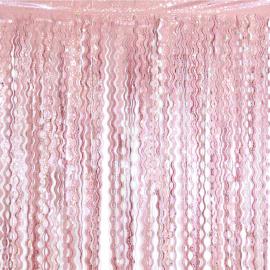 Rosa Dörrdraperi Swirls med Stjärnor