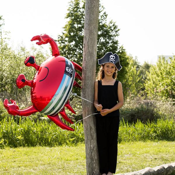 Folieballong Piratkrabba 90 x 74 cm