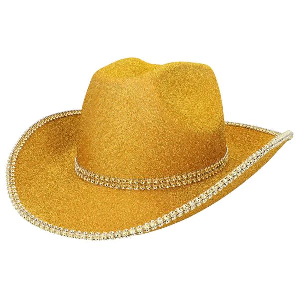 Cowboyhatt Glittrande Guld