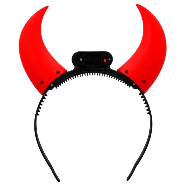 Diadem Djävulshorn LED