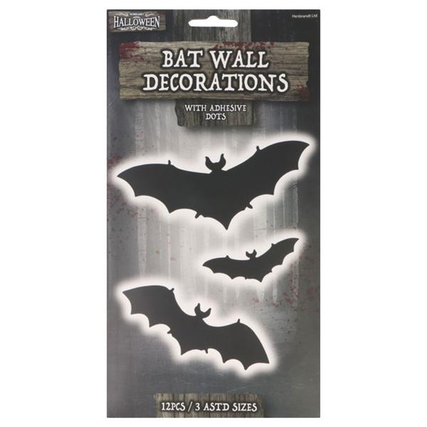 Väggdekoration Fladdermöss 11-27 cm 12-pack
