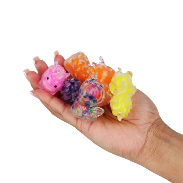 Squishy Enhörning Leksak med Pärlor 5 cm