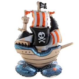 Folieballong Piratskepp St&aring;ende 70 x 81 cm
