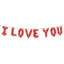I Love You Bokstavsballonger R&ouml;d