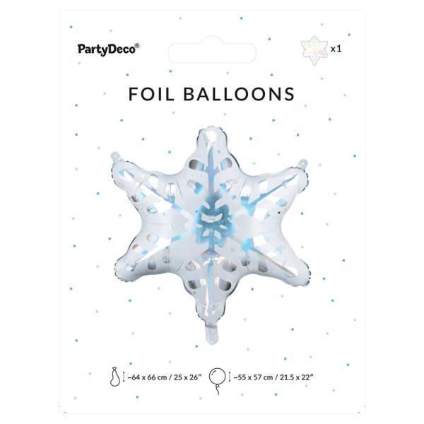 Folieballong Holografisk Snöflinga