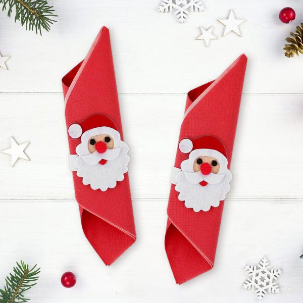 Servettringar Jultomte 2-pack