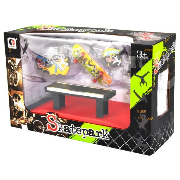 Skatepark Fingerboard Ramp Bänk Set