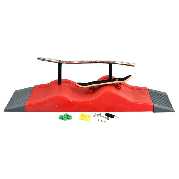Skatepark Fingerboard Ramp Böjt Räcke Set