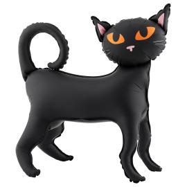 Folieballong Katt St&aring;ende Svart