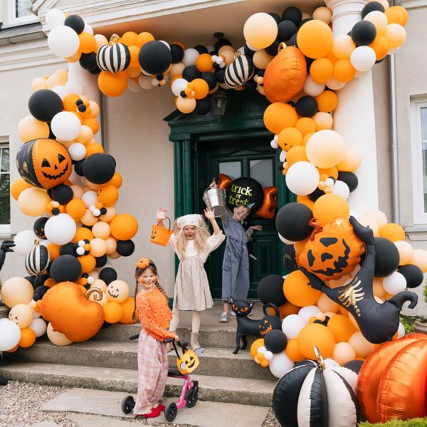 Folieballong Fågelskrämma Svart/Orange