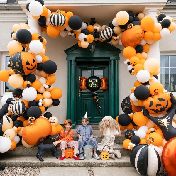 Folieballong Fågelskrämma Svart/Orange