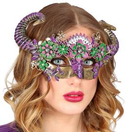 Ögonmask med Bagghorn & Blommor