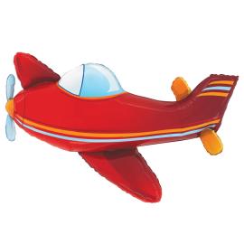 Folieballong Flygplan Röd