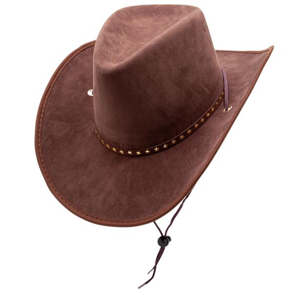 Cowboyhatt med Stjärnor Brun