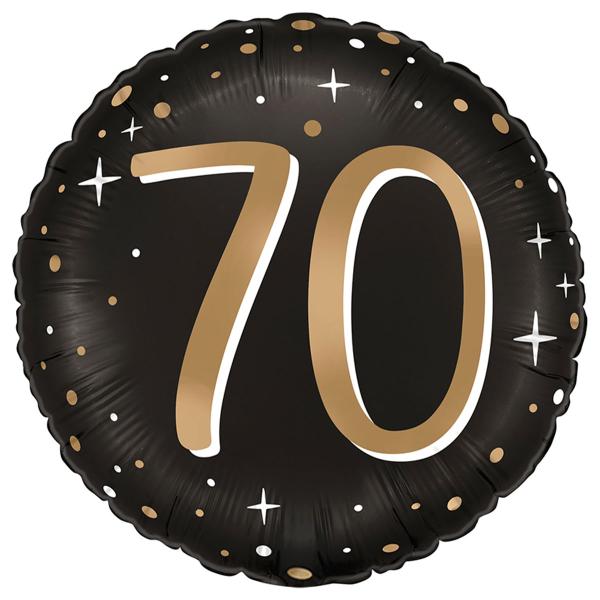 Rund Folieballong Stjärnor 70 år