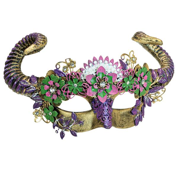 Ögonmask med Bagghorn & Blommor