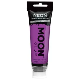 Moon Glow Neon UV Kropp- & Ansiktsf&auml;rg Lila 75 ml