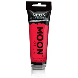 Moon Glow Neon UV Kropp- & Ansiktsf&auml;rg R&ouml;d 75 ml