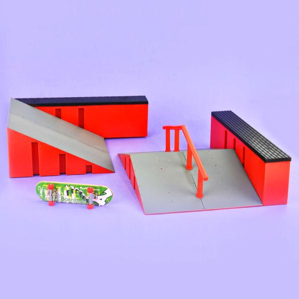 Skatepark Fingerboard Ramp Räcke Set