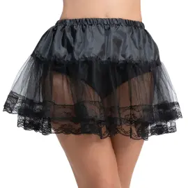 Svart Underkjol med Spetskant