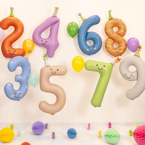 Sifferballong med Partyhatt 86 cm