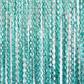 Turkos Dörrdraperi Swirls med Stjärnor