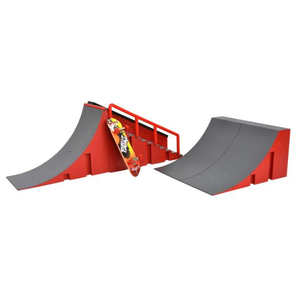 Skatepark Fingerboard Ramp Trappa och Räcke Set